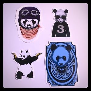 Panda 🐼 four sticker pack.